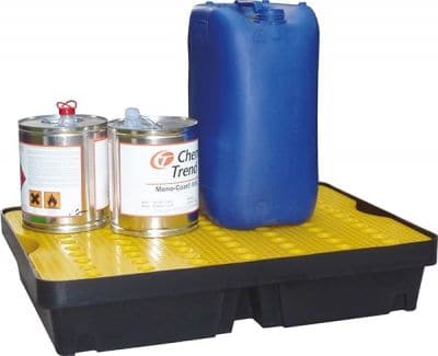 Spill Tray with Grid & Sump - 40 Litre Capacity - bhma