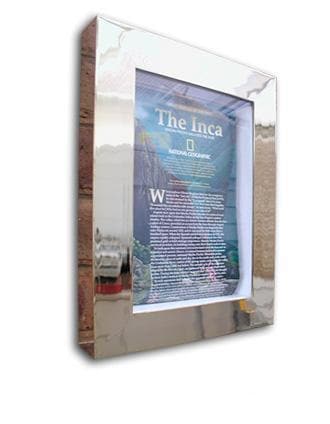 Stainless Steel LED Illuminated Menu Cases - bhma