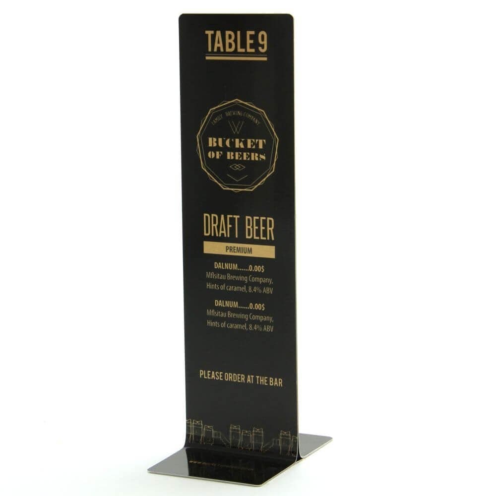 Table Numbers Fully Printed - bhma