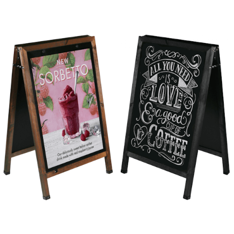 Wooden A-boards Poster Holder - A-boards & Pavement Signs – BHMA