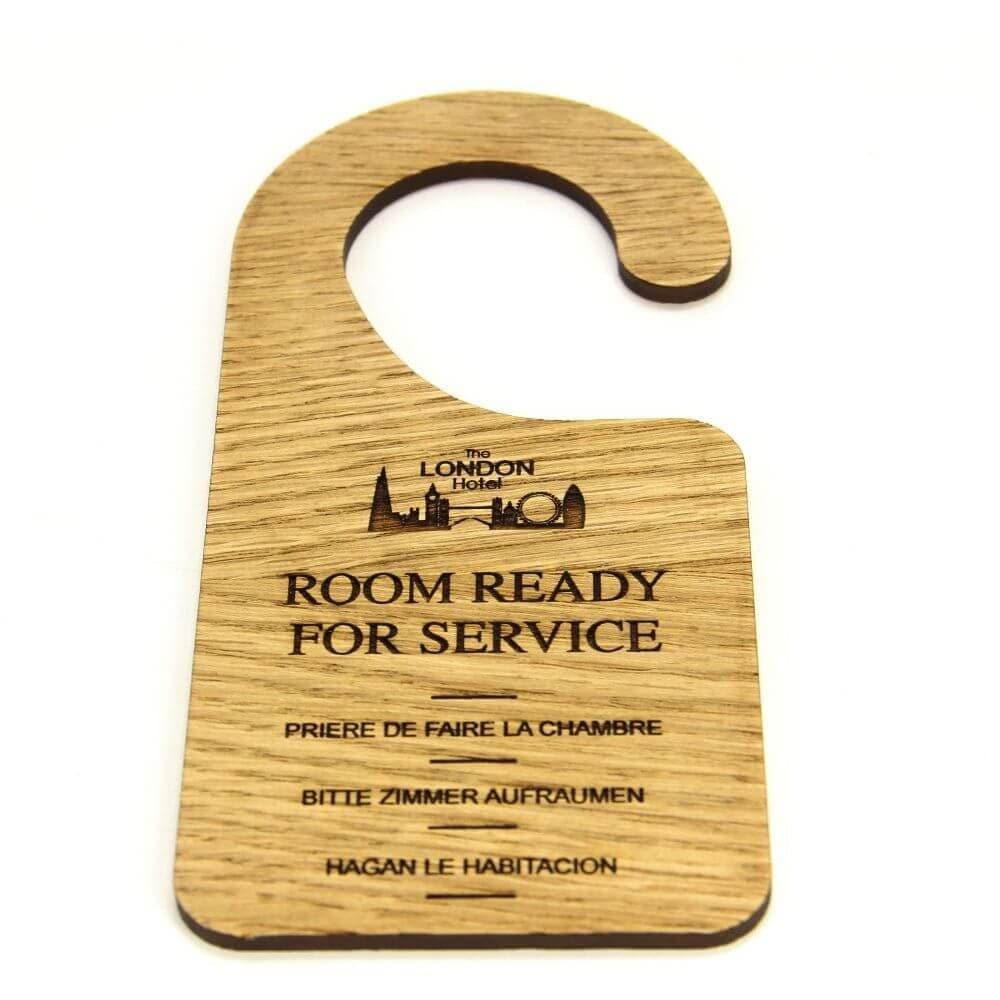 Wooden Do Not Disturb Door Hooks - bhma