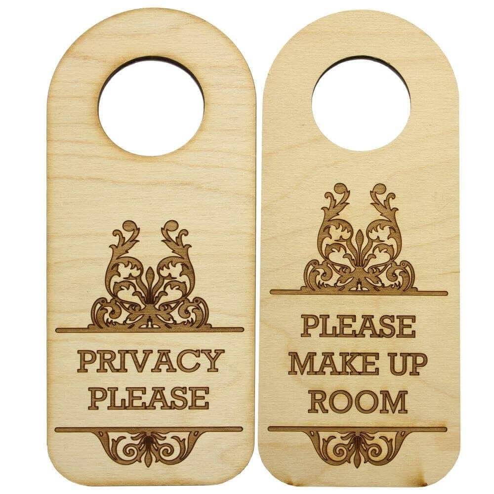 Wooden Engraved Door Hanging Signs - bhma