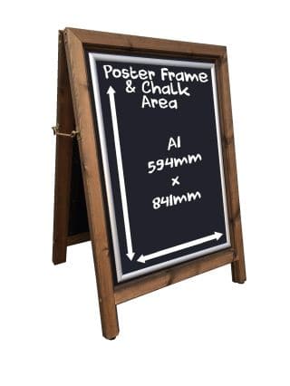 Wooden Premium Chalkboard A-boards - bhma