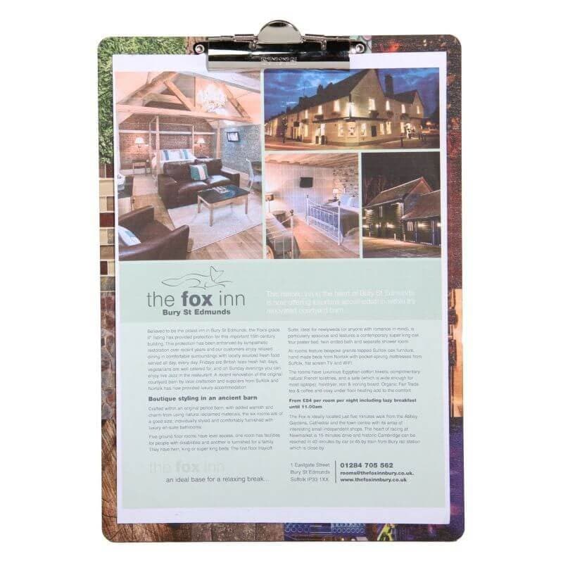 Wooden Printed Menu Board With Clip - bhma