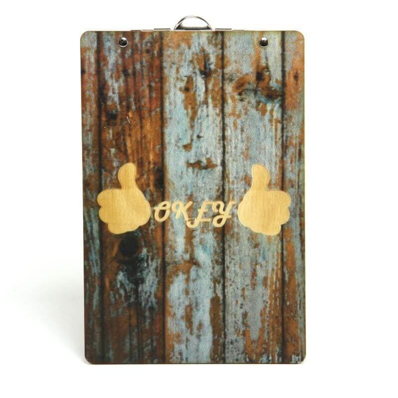 Wooden Rustic Menu Board - Elastic Fixings - bhma