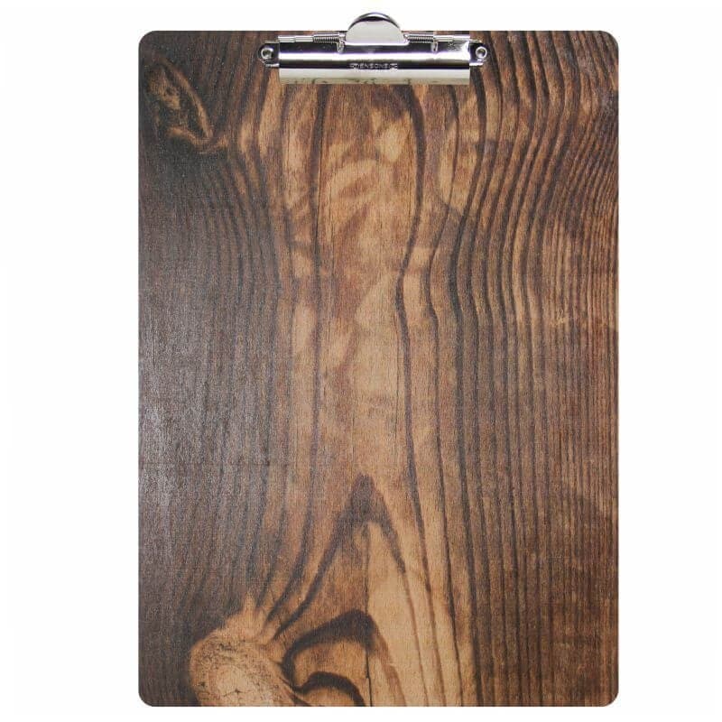 Wooden Rustic Menu Board With Clip - bhma