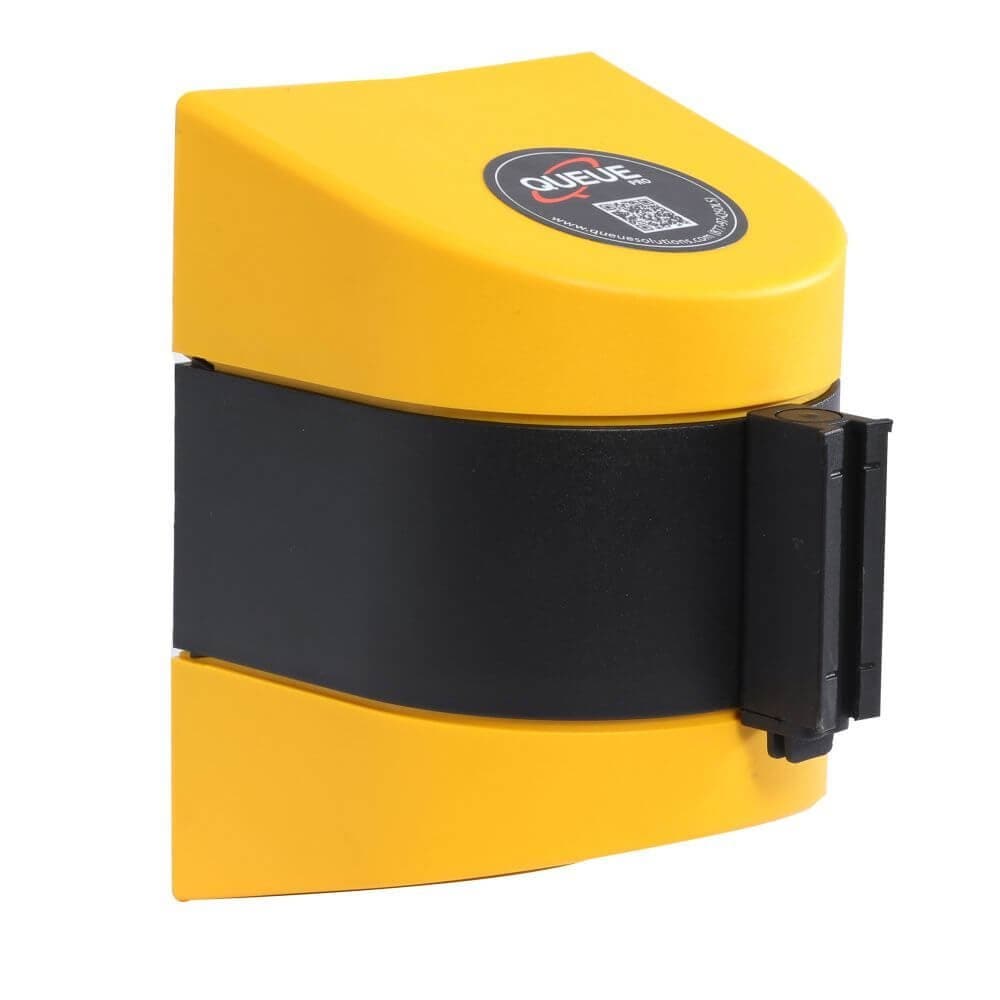 Yellow WallPro Wall Mounted Retracting Barrier - bhma