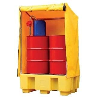 2 Drum Spill Pallet With Weatherproof Cover & 250 Litres Sump Capacity - bhma