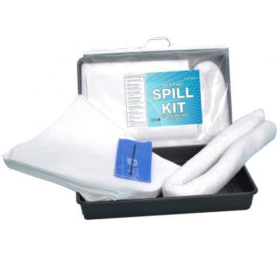 20 Litre Oil & Fuel Only Spill Kit With Rigid Drip Tray - bhma