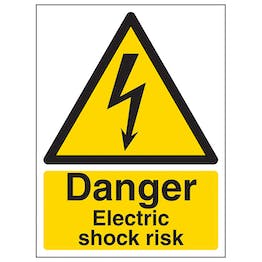 Señal de advertencia de riesgo de descarga eléctrica de peligro