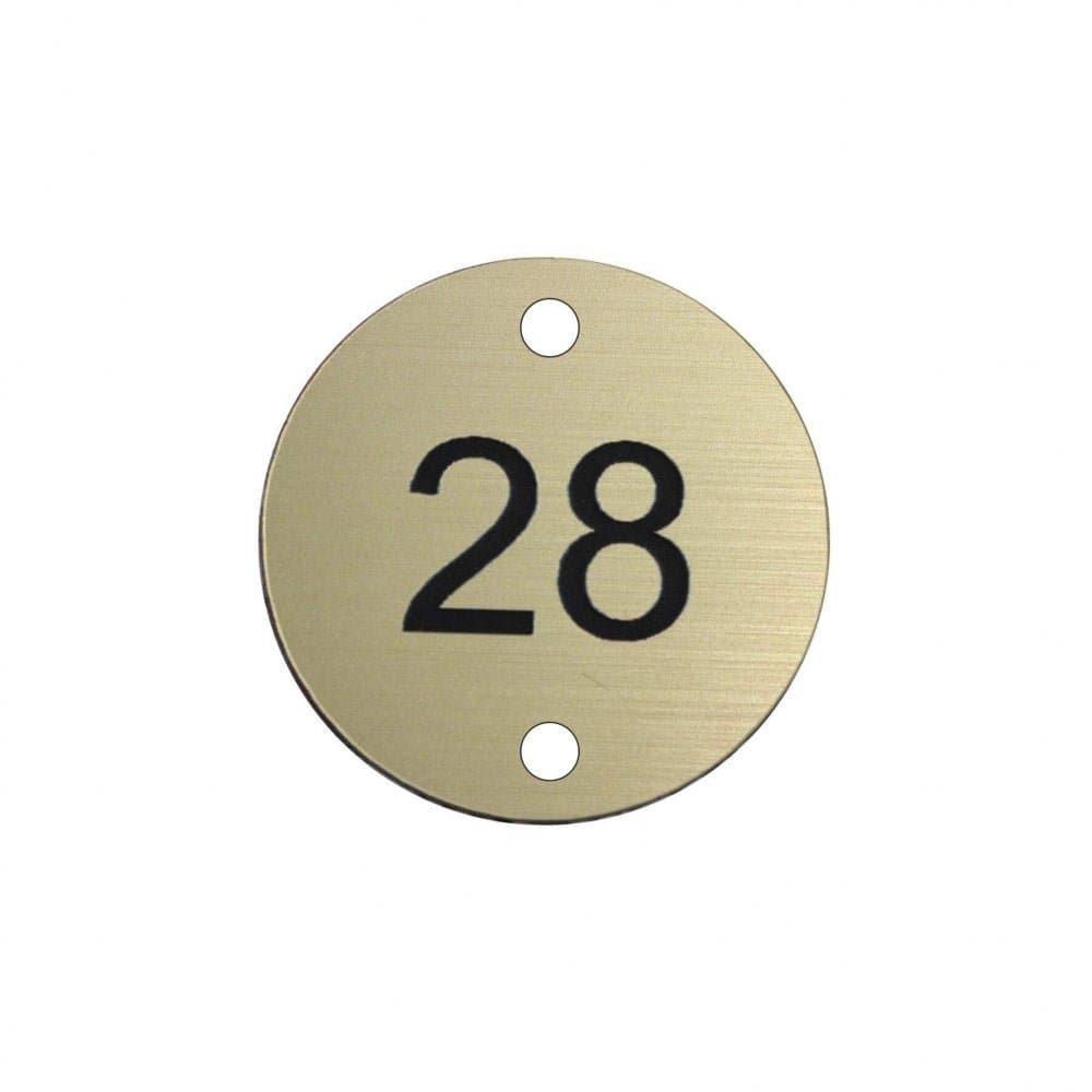 Brass Effect Table Numbers - bhma