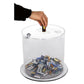 Clear Acrylic lockable recycling tube bin - bhma