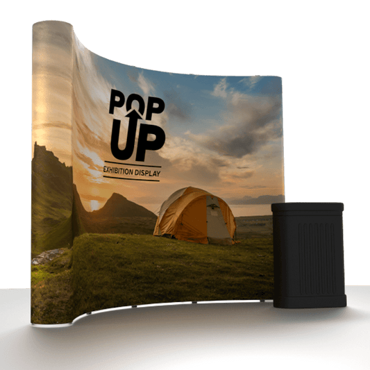 Curved Pop Up Exhibition Stand - Single Sided - bhma