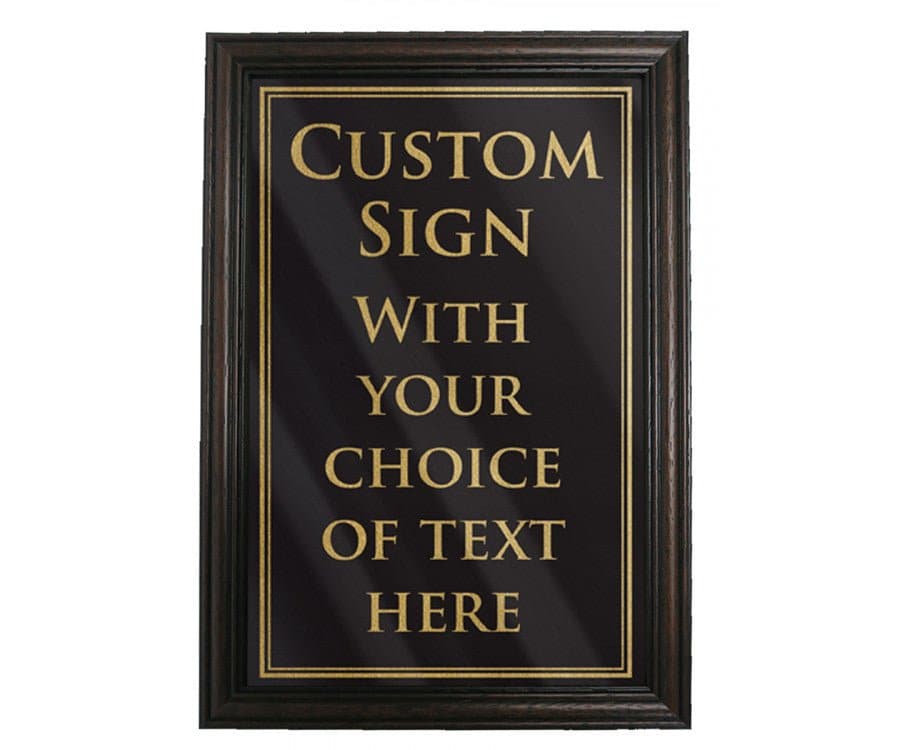 Custom Sign with your own Text - bhma