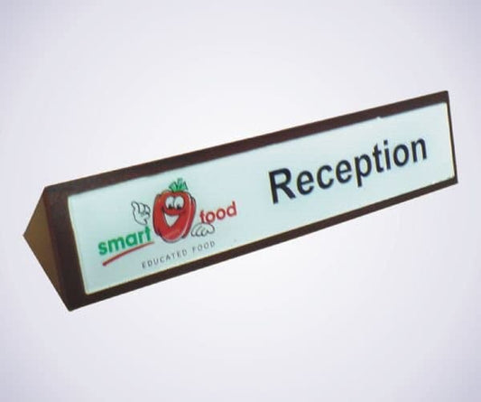 Desk Sign with Printed Plate - bhma