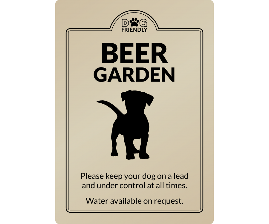 Dog Friendly Beer Garden - Exterior Sign - bhma
