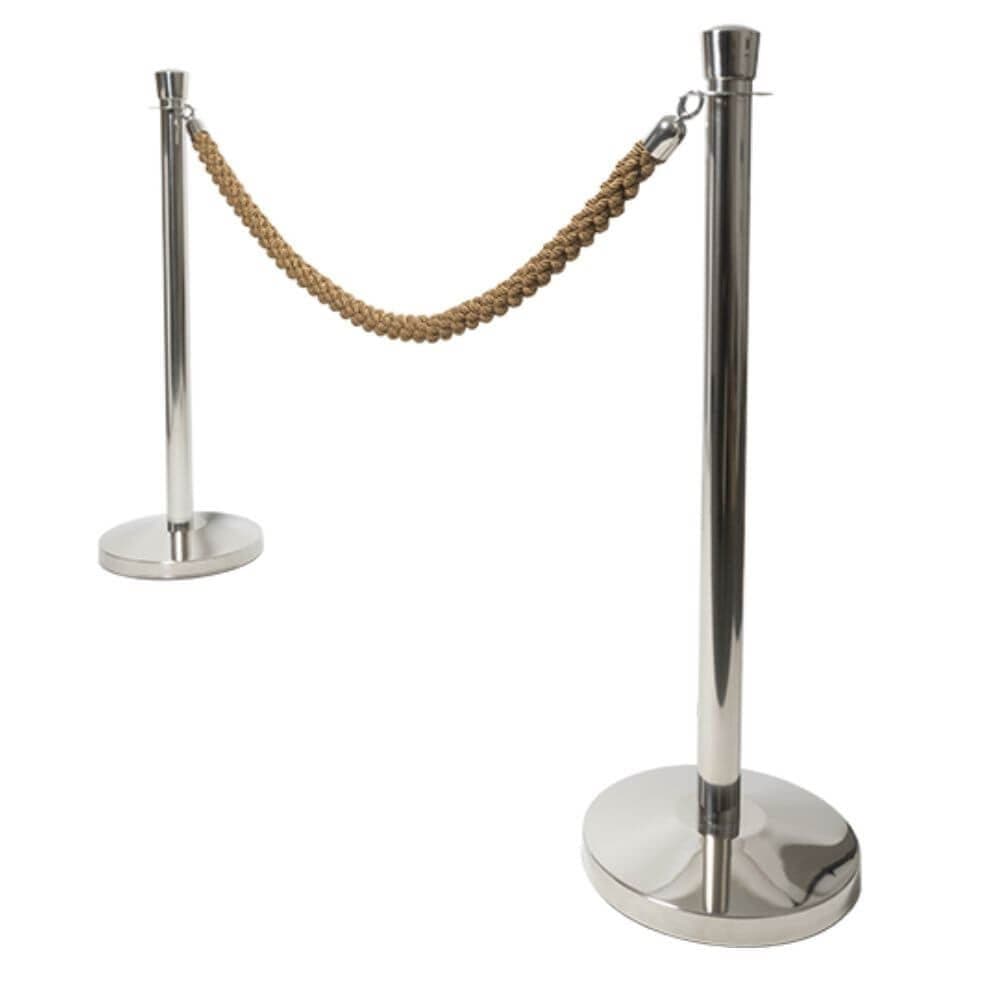 Economy Rope Stands - Polished Chrome - Pack of 2 - bhma