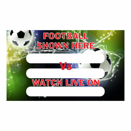 Football Shown Here Drywipe Sign - bhma