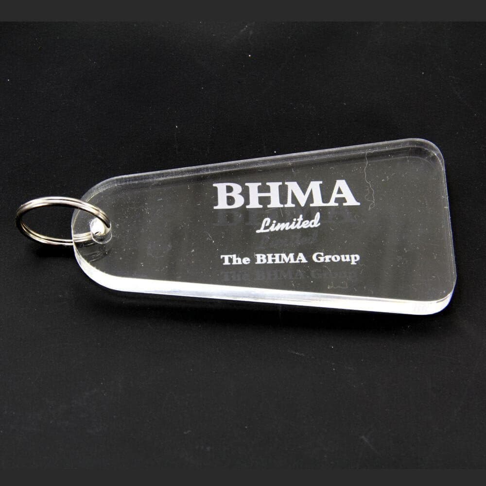 Key Fobs - Engraved Acrylic - Chunky 8mm Thick - bhma