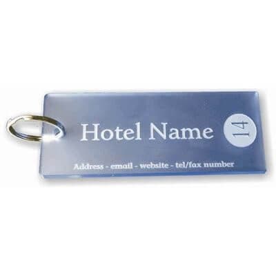 Key Fobs - Engraved Acrylic - Frosted - bhma