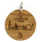 Key Fobs - Engraved Oak Veneer Wood - bhma