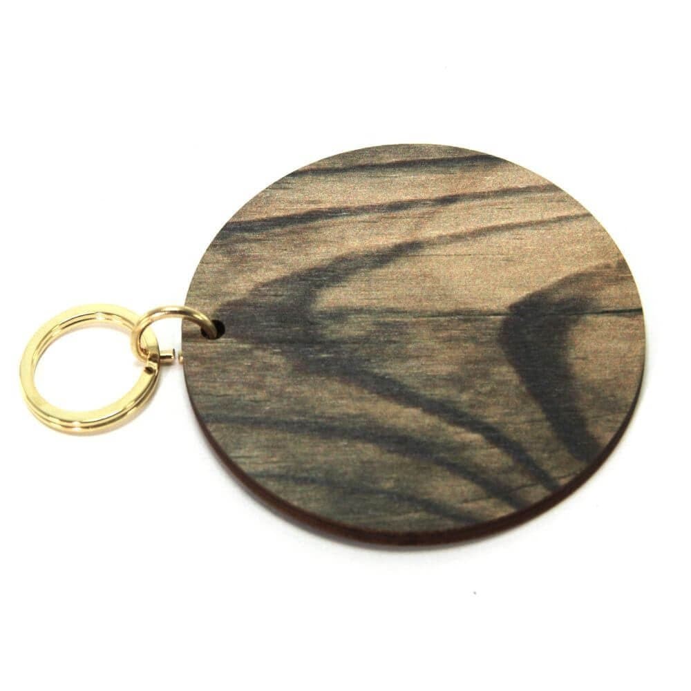 Key Fobs - Printed Wood Finish - Circle Shape - bhma