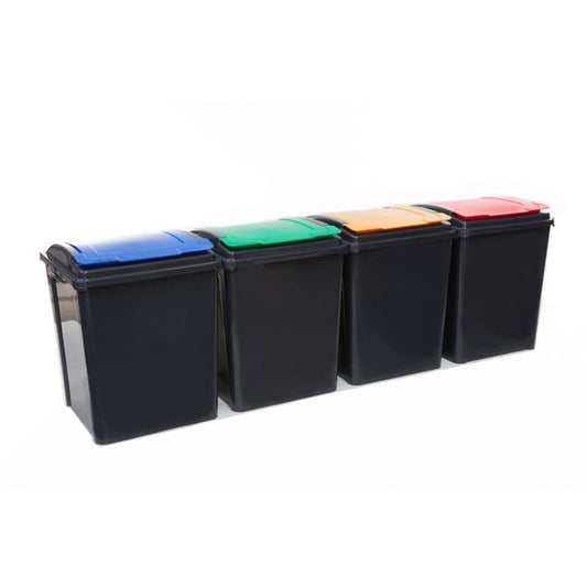 Lift Top Recycling Bin with Coloured Lids (50L) - bhma