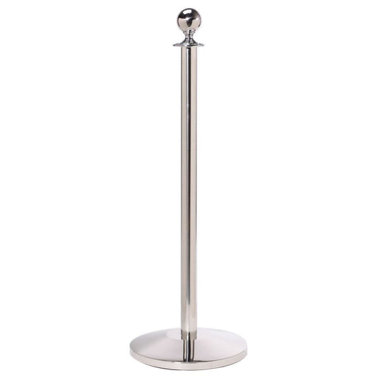 Premium Satin Stainless Steel Rope Stands with Ball Top - bhma