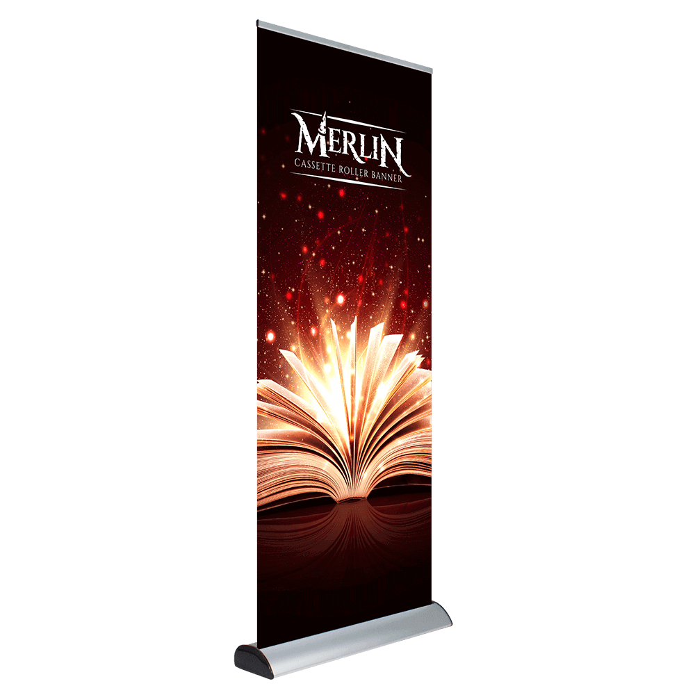 Professional Roller Banner with Replaceable Cassette Graphics - bhma