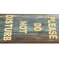 Rustic Wooden Do Not Disturb Door Hanger - bhma