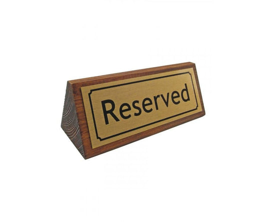 Rustic Wooden Reserved Sign - bhma