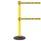 Safetymaster Retractable Twin Barrier - Yellow Post - bhma