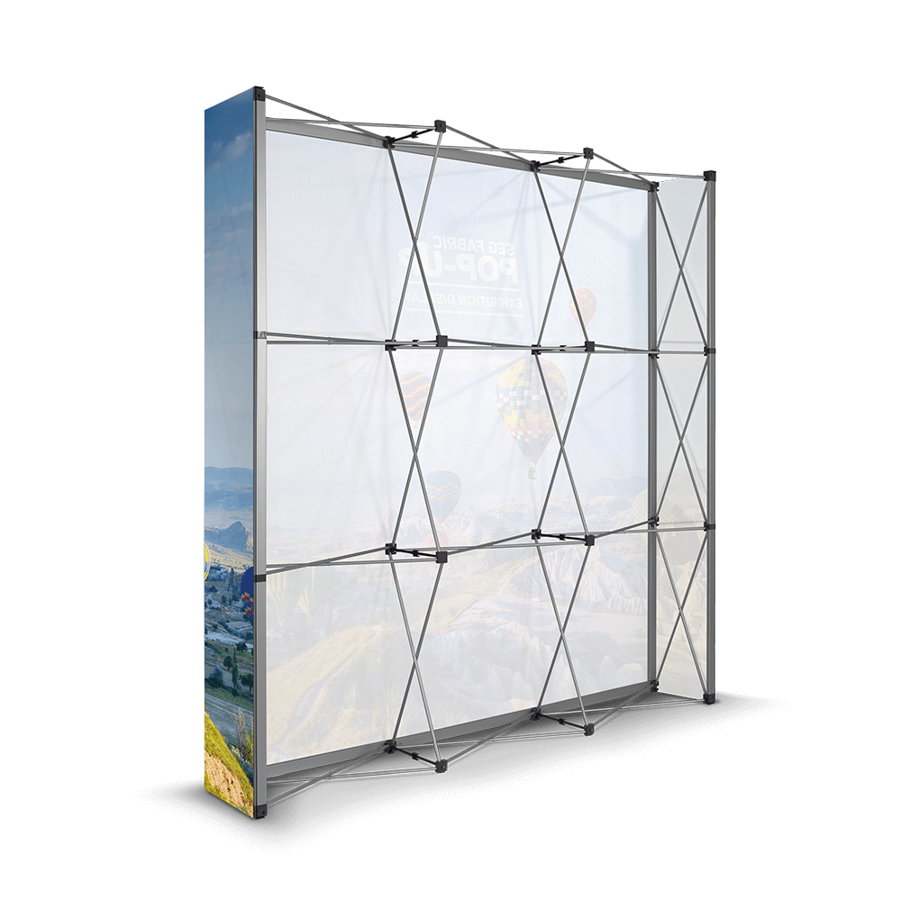 SEG Fabric Straight Pop Up Exhibition Stand - Single Sided - bhma