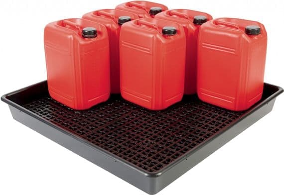 Spill Tray with Removable Grids - 100 Litre Capacity - bhma