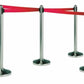 Stainless Steel Stanchion for Stretch Barrier Systems - Red Belt - bhma