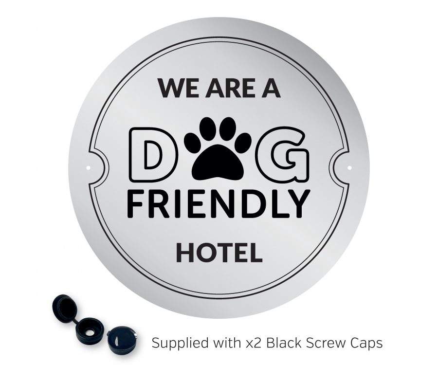 We are a Dog Friendly Hotel - Exterior Wall Plaque - bhma