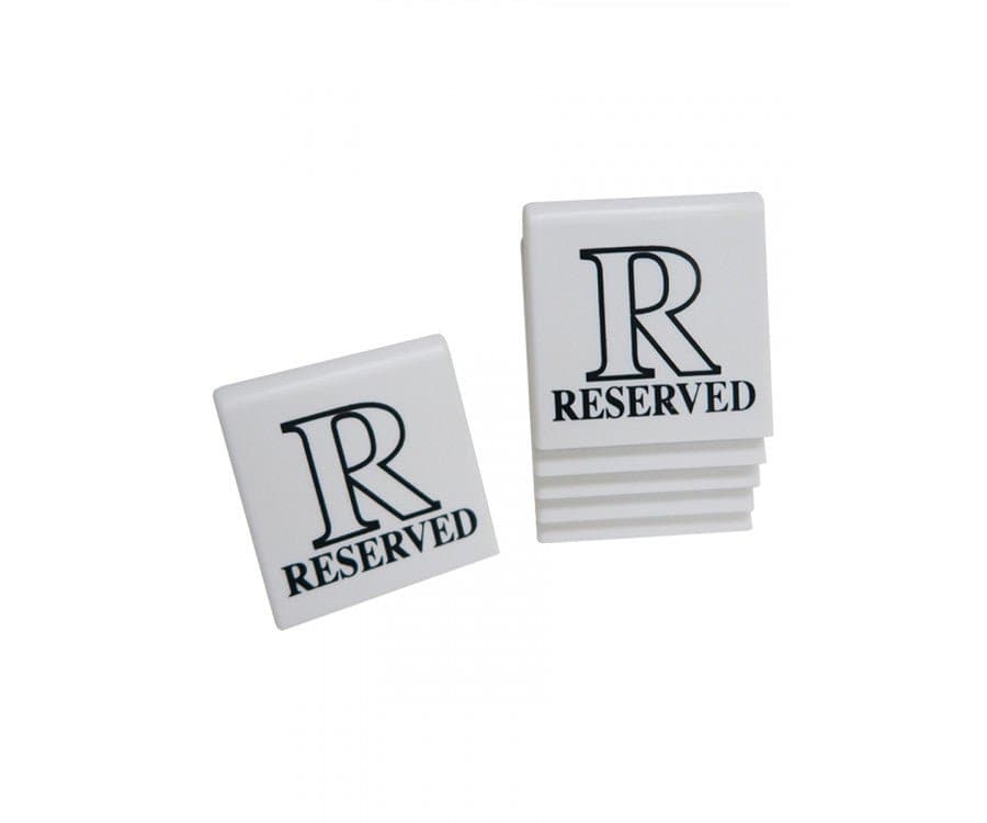 White Acrylic Reserved Signs (10 pack) – BHMA
